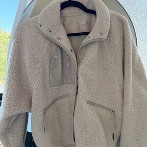 Free People Movement Sherpa Fleece Jacket Cream Size S